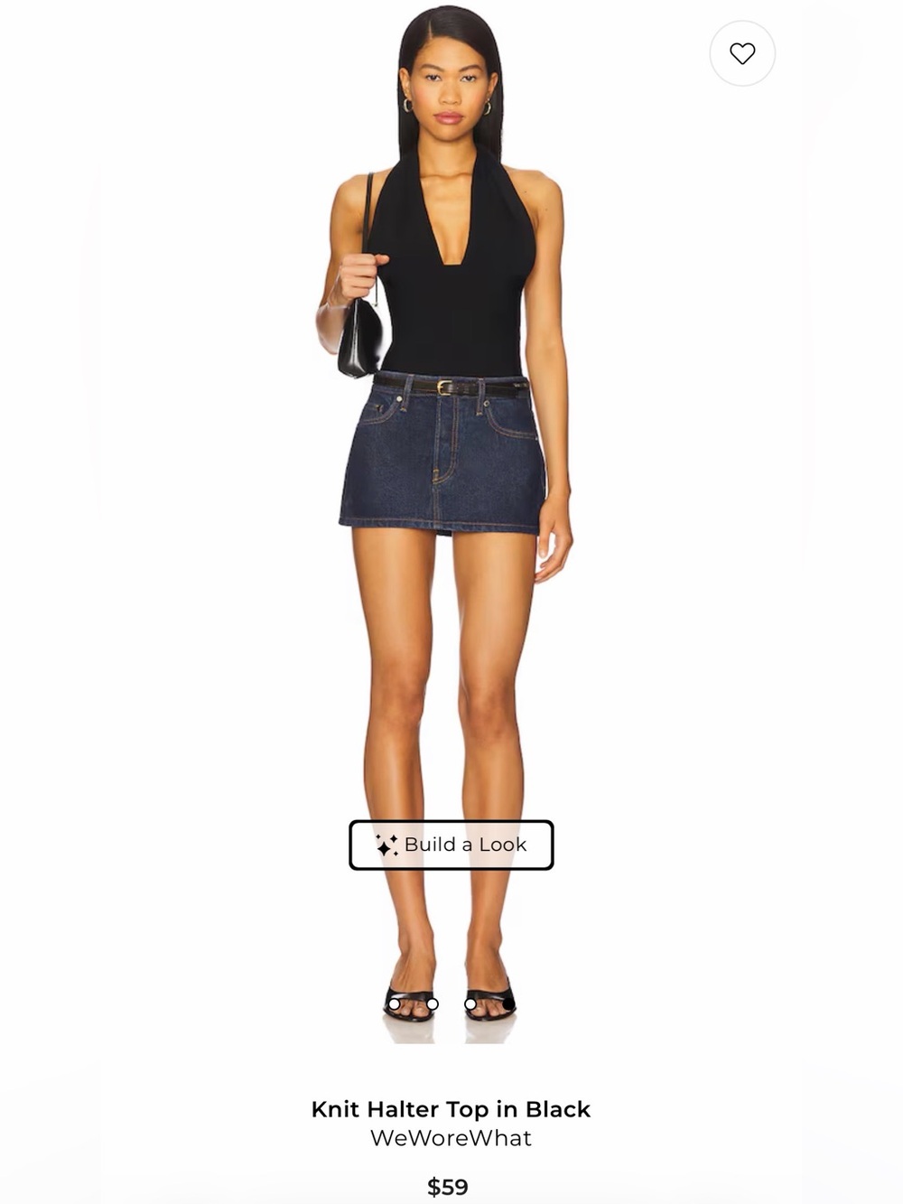 WeWoreWhat Black Knit Halter Tank Top